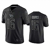 Men's Tennessee Titans #16 Treylon Burks Black Reflective Limited Stitched Football Jersey,baseball caps,new era cap wholesale,wholesale hats